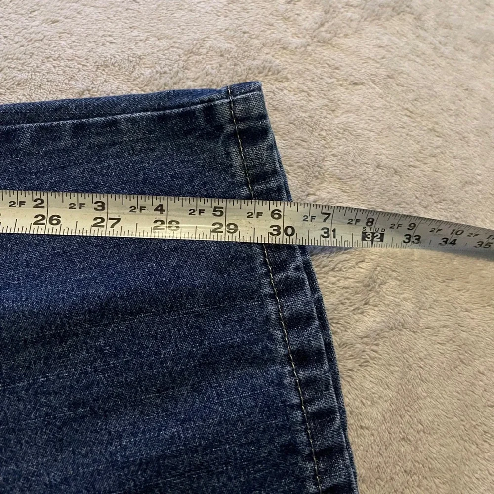 Wrangler Jeans Men 42x30 Blue Carpenter Loose Fit Denim Workwear Utility Relaxed
